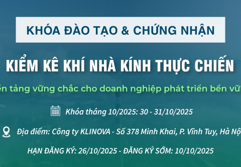 Đăng ký Khóa học & Chứng nhận Kiểm kê Khí nhà kính Thực chiến – Khóa tháng 10/2025